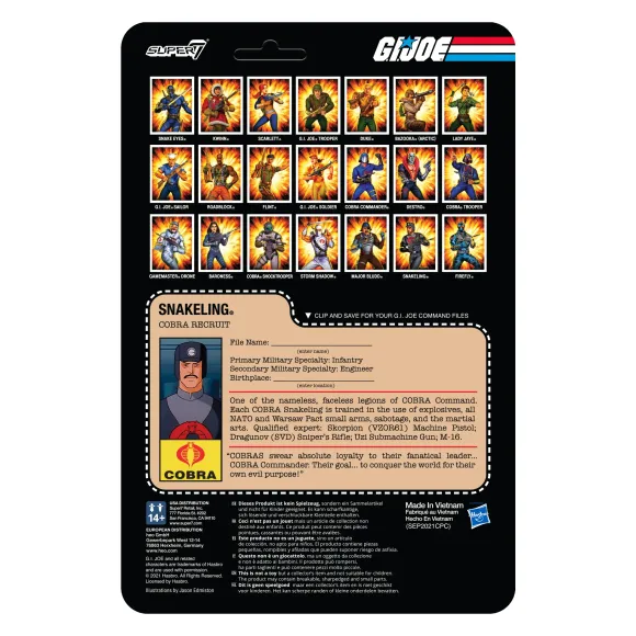 G.I. Joe Reaction Figures Wave 3 - Cobra Snakeling Factory Worker Mustache (Pink)