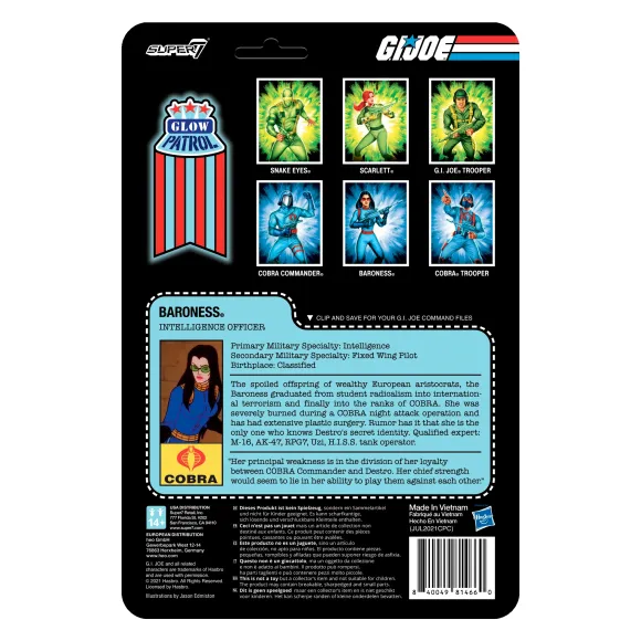 G.I. Joe Reaction Figures Wave 1B - Baroness (Glow Patrol)