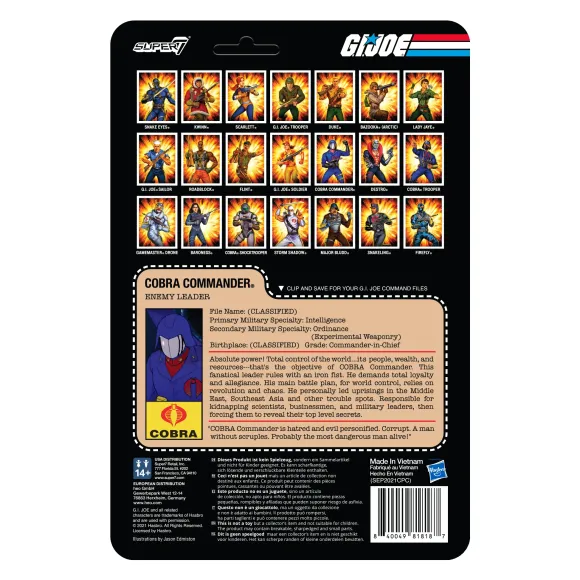 G.I. Joe Reaction Figures Wave 3 - Cobra Commander (Toy Colors)