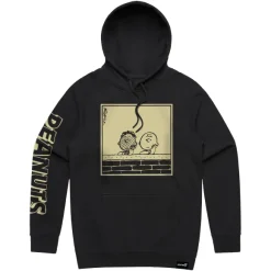 Peanuts Franklin Long Sleeve Black Pullover Hoodie