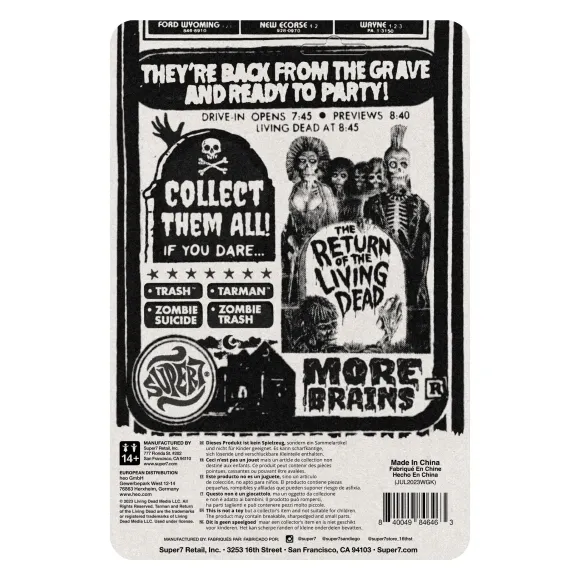 Return Of The Living Dead Reaction Figures Wave 2 - Tarman & Trash