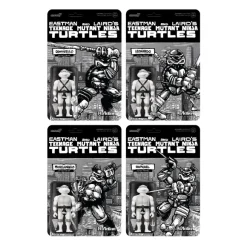Teenage Mutant Ninja Turtles Reaction Figure Wave 9 - Donatello, Leonardo, Michelangelo & Raphael (Comic Greyscale)