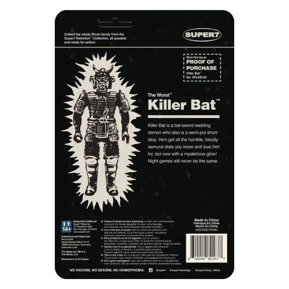 The Worst Reaction Figures Wave 3C - Killer Bat (Monster Glow) Sdcc 22
