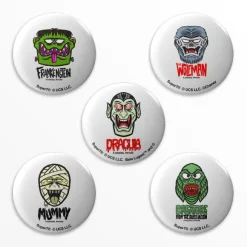 Universal Monsters Button Pack - Freakyfaces (Set Of 5)